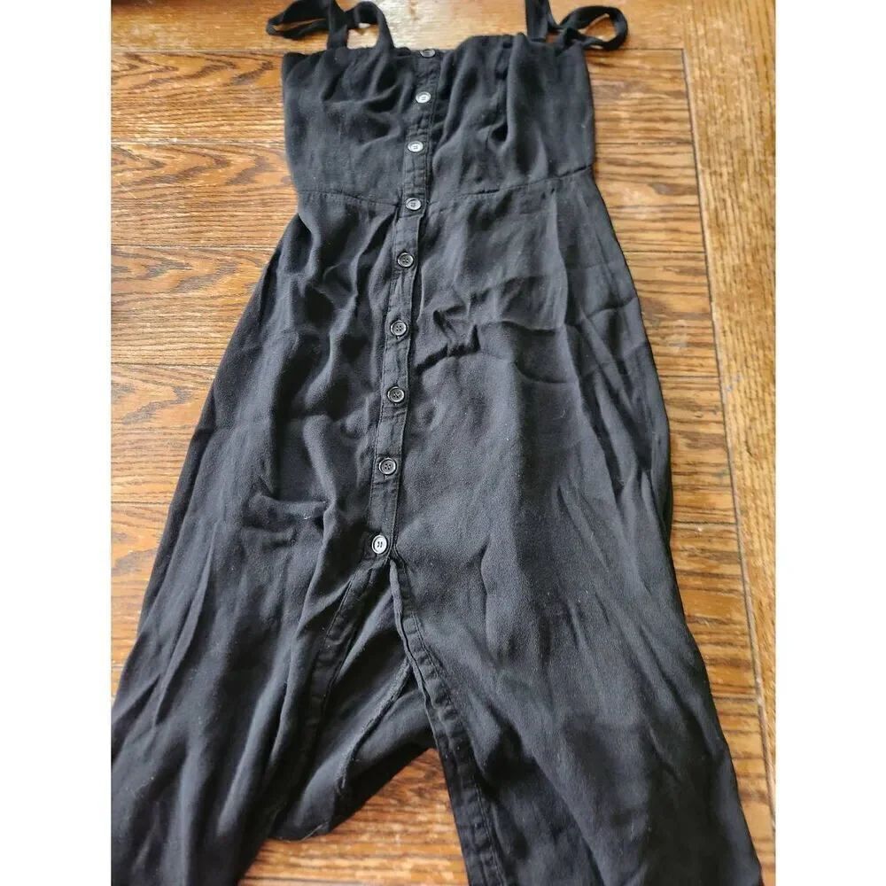 Reformation black sleeveless button down midi black dress sz 6